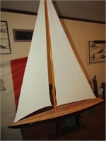 Model Sail Boat on stand 30x41