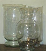 Lot of 3 Glass Vases