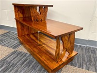Vintage Koa Wood end table #1 with carvings