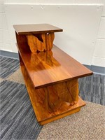 Vintage Koa Wood end table #2 with carvings