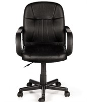 New One Space Mid-Back Leather Office Chair