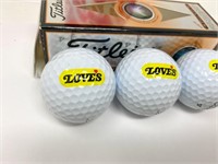 3 Titleist ProV1 Love's Bakery Golf Balls