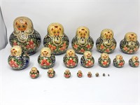 19pc.  signed Matryoshka Russian Nesting doll set