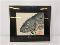 Naoki Gyotaku signed fish print w/certificate