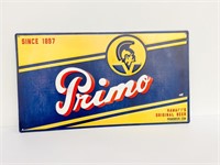 Metal Primo Beer Sign (yellow/blue).