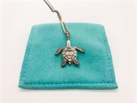KABANA 925 Silver Sea Turtle Honu pendant with