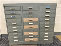 Metal cabinet with 30 drawers