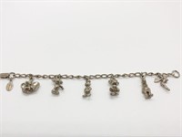 Disney character charm bracelet (not silver)