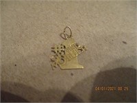 14K #1 Grandmother Pendant-.27 g