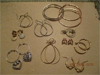 Lot of 11prs. of Costume Earrings