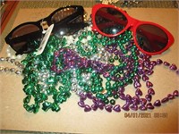 Lot of Costume Necklaces & 2 Pr. Sunglasses