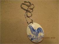 First State Porcelain Pendant on Silver Chain