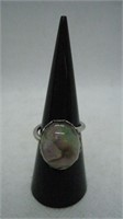 Sterling Silver Ring with Polished Stone