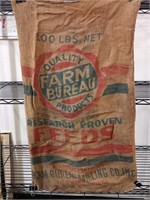 Vintage Farm Bureau Burlap Feed Sack