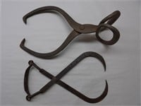 2 Old Ice Tongs