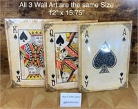 Canvas Playing Card Wall Decor