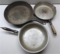 3 Old Frying Pans