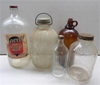 Group of Glass Bottles / Jars