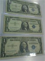 3 $1 SILVER CERTIFICATE