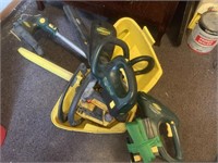Old McCullough chainsaw, yard works cordless tools