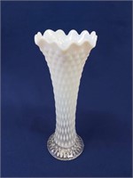 White Opalescent Stretch Vase