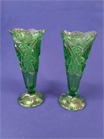 Green Glass Vases