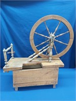 Very Early Pine Spinning Wheel