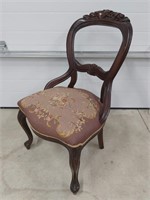Parlour Chair -  Balloon Back - Embroidered Seat