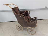 Early Doll Carriage - Wicker