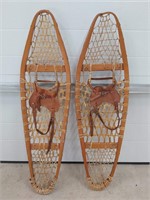Wood Snow Shoes with Leather Bindings