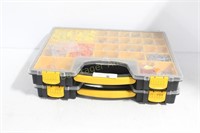 2 PLASTIC HARDWARE STORAGE CASES WITH CONTENTS