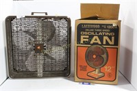 2 OLDER FLOOR FANS