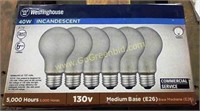 240 NEW WESTINGHOUSE BULBS 40W 130V FROSTED WHITE