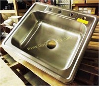 STAINLESS STEEL SINK WITH 4 HOLES AND DRAIN