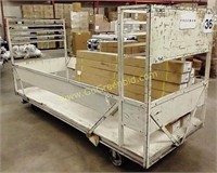 LARGE WOOD AND METAL ROLLING WAREHOUSE CART / WAGO