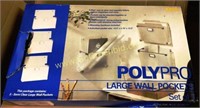 LOT OF 18 NEW BOXES OF POLYPRO LARGE WALL POCKETS