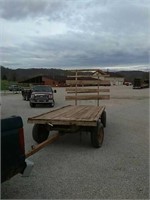 Flatbed hay wagon