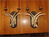 2 Antler Wall Sconces