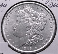 1889 MORGAN DOLLAR AU