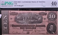 1864 PMG XF40 EPQ CONFEDERATE 10 DOLLARS