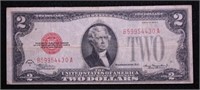 1928 TWO DOLLLAR RED SEAL VF