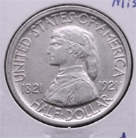 1921 MISSOURI HALF DOLLAR AU VERY RARE