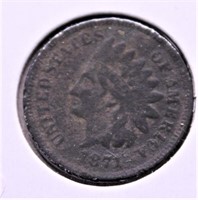 1871 INDIAN HEAD CENT G RARE DATE