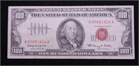 1966 100 DOLLAR RED SEAL VF