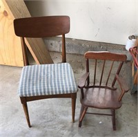 2 Chairs - One is Childs Rocker