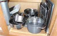 CONTENTS OF KITCHEN CABINETS - FLATWARE, CUPS,