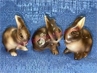 Wade Austria miniature bunny family