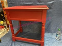 Red painted stand #2 (22in tall x 22in wide)