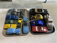 TWO TRAYS OF CAR MODELS