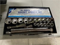 21 PIECE 3/4 INCH DRIVE SOCKET WRENCH SET